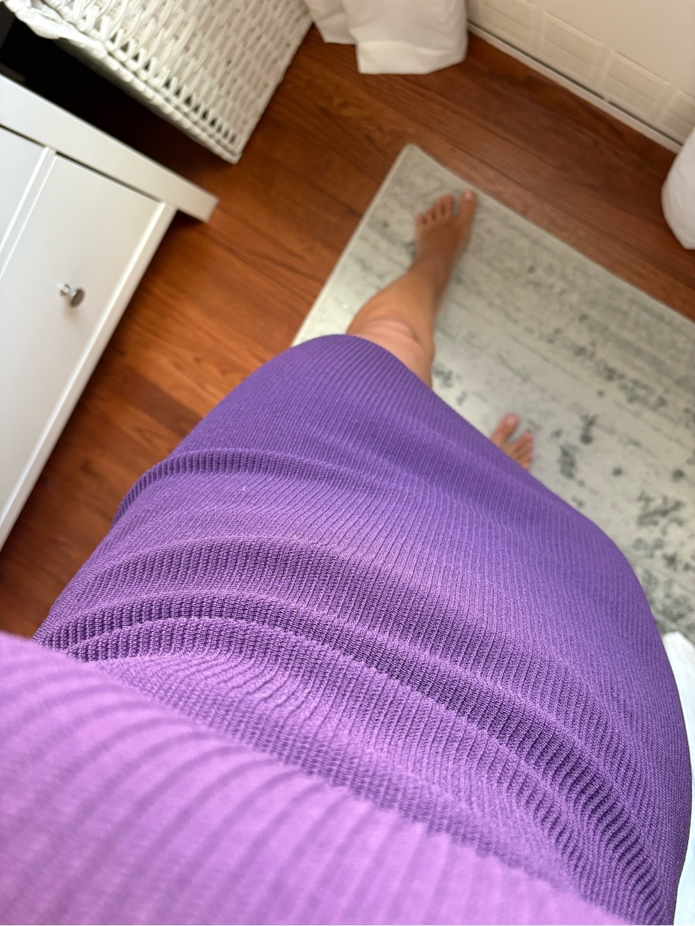 Aritzia Babaton One-Shoulder Ribbed Mini Dress in Deep Purple - Picture 6 of 6